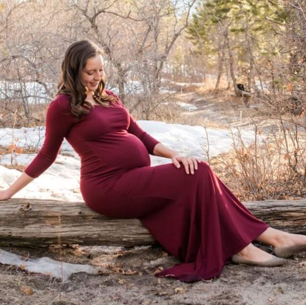Ecavus Maternity Dress, size M, burgundy